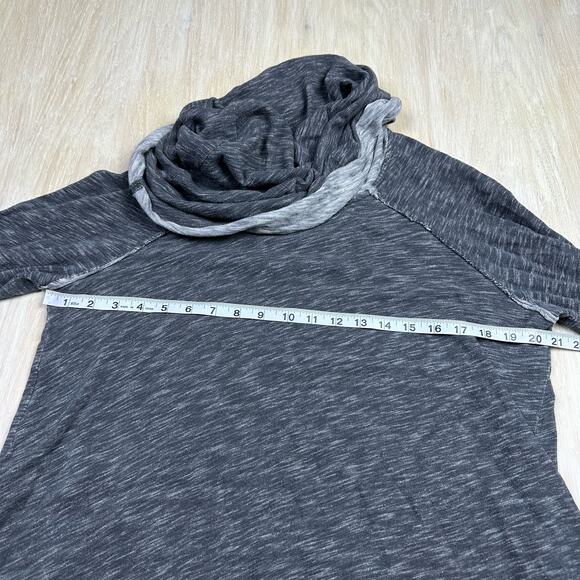 Free People Beach Heather Gray Cocoon Funnel Cowl Neck Long Sleeve Two Body M/L - Picture 13 of 14